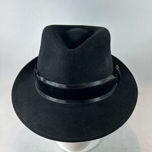 Bailey of Hollywood Men's Black Fedora Wool Cashmere Hat Size Medium Made in USA